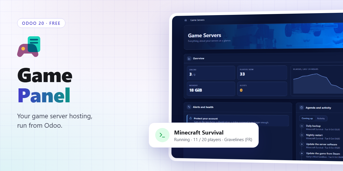 Aperçu du module Game Panel